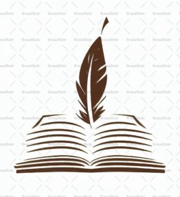 Offenes Buch und Feder
